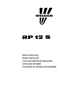 Welger RP12S_1989 Round Baler Parts manual catalog PDF Download