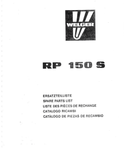 Welger RP150S_1986 Round Baler Parts manual catalog PDF Download