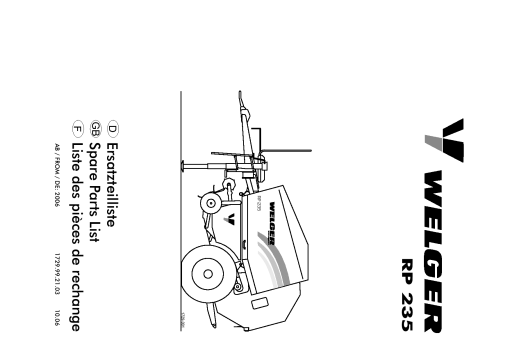 Welger RP235_2006 Round Baler Parts manual catalog PDF Download