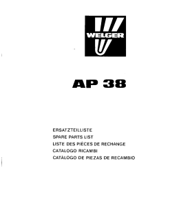 Welger ap38 Parts manual catalog PDF Download