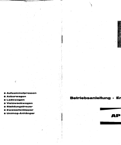 Welger ap40_04.65 Parts manual catalog PDF Download