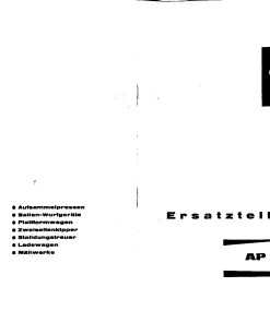 Welger ap41_07.73 Parts manual catalog PDF Download