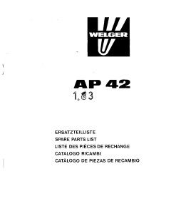 Welger ap42_03.83 Parts manual catalog PDF Download