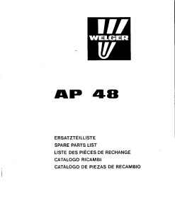 Welger ap48_06.81 Parts manual catalog PDF Download