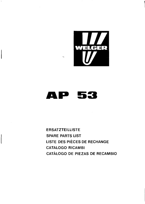 Welger ap53_07.82 Parts manual catalog PDF Download