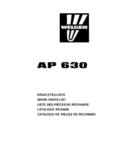 Welger ap630_02.86 Parts manual catalog PDF Download