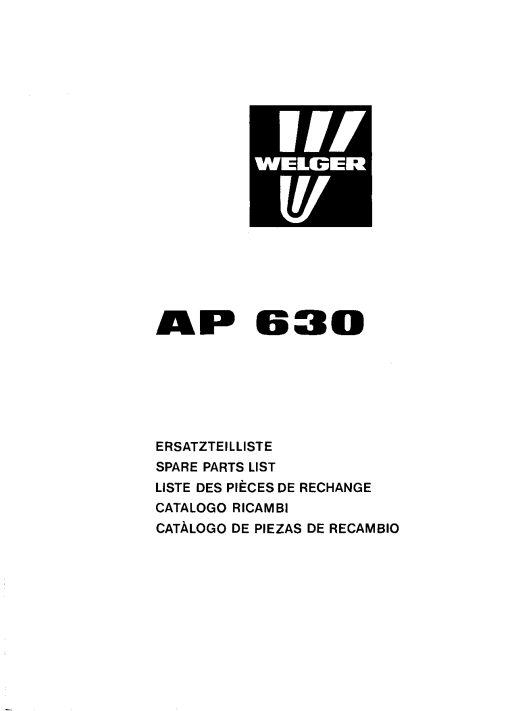 Welger ap630_02.86 Parts manual catalog PDF Download