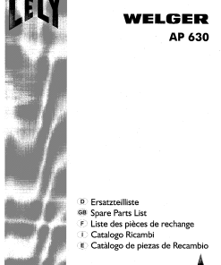 Welger ap630_2 Parts manual catalog PDF Download