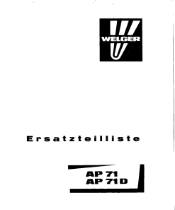 Welger ap71_05.79 Parts manual catalog PDF Download