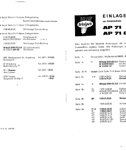 Welger ap71_08.69_ Parts manual catalog PDF Download