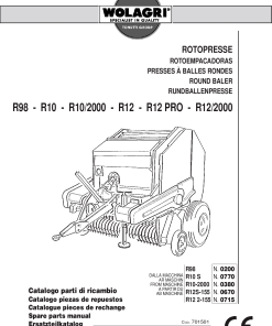 Wolagri R98_R10_R10-2000_R12_R12-Pro_R12-2000 Parts manual catalog PDF Download