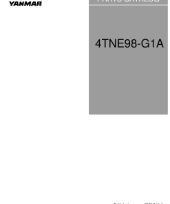Yanmar 4TNE98-G1A Parts manual catalog PDF Download