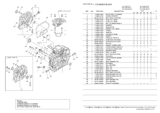 Yanmar L70AE-DEYC Parts manual catalog PDF Download