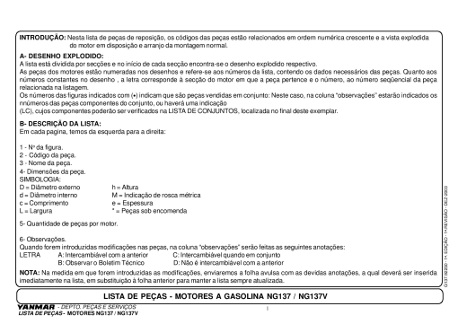 Yanmar LP_NG137 Parts manual catalog PDF Download