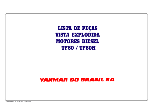 Yanmar TF60-99 Parts manual catalog PDF Download