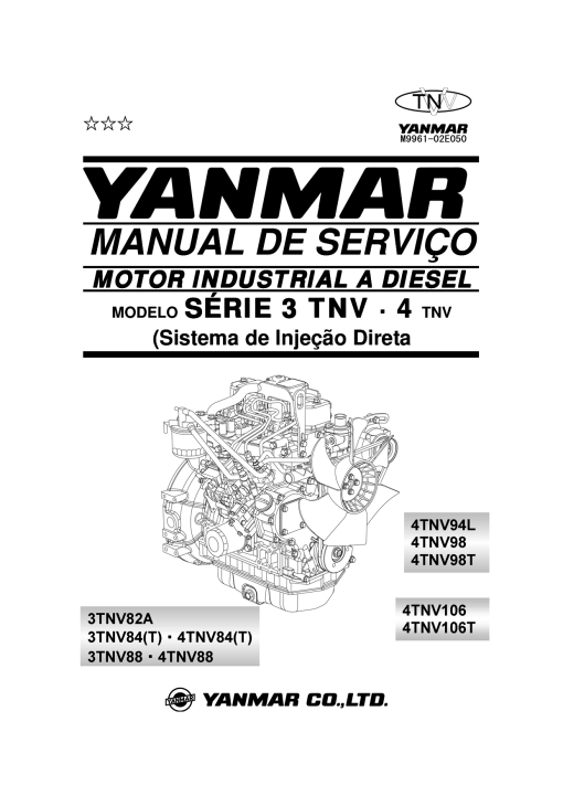 Yanmar TNV - MT TNV82A_ TNV106 Parts manual catalog PDF Download