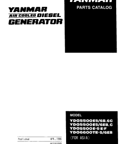 Yanmar YDG5500EE Parts manual catalog PDF Download