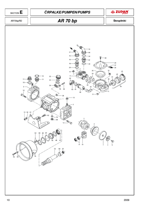 Zupan AR70BP Parts manual catalog PDF Download