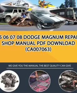 05 06 07 08 Dodge Magnum Repair Shop Manual Pdf Download (CA007063)