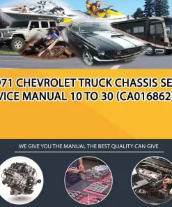 1971 Chevrolet Truck Chassis Service Manual 10 To 30 (CA016862)