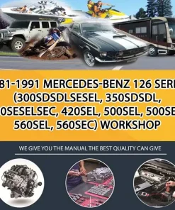 1981-1991 Mercedes-Benz 126 Series (300SdSdlSeSel, 350SdSdl, 380SeSelSec, 420Sel, 500Sel, 500Sec, 560Sel, 560Sec) Workshop (CA014995)