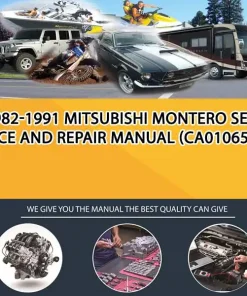 1982-1991 Mitsubishi Montero Service And Repair Manual (CA010654)
