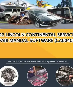 1992 Lincoln Continental Service & Repair Manual Software (CA004038)