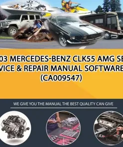 2003 Mercedes-Benz Clk55 Amg Service & Repair Manual Software (CA009547)