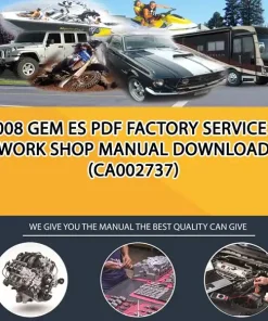 2008 Gem Es Pdf Factory Service & Work Shop Manual Download (CA002737)