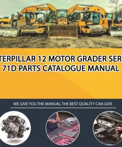 Caterpillar 12 Motor Grader Serial 71D Parts Catalogue Manual