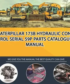Caterpillar 173B Hydraulic Control Serial 59P Parts Catalogue Manual