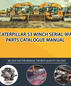 Caterpillar 53 Winch Serial 9FA Parts Catalogue Manual