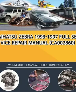 Daihatsu Zebra 1993-1997 Full Service Repair Manual (CA002860)