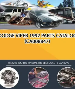 Dodge Viper 1992 Parts Catalog (CA008847)