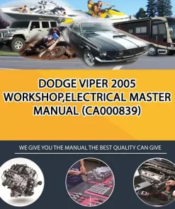 Dodge Viper 2005 Workshop,Electrical Master Manual (CA000839)