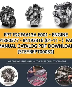 FPT F2Cfa613A E001 - Engine 5801380577 - 84193316 (01-11 - ) Parts Manual Catalog PDF Download