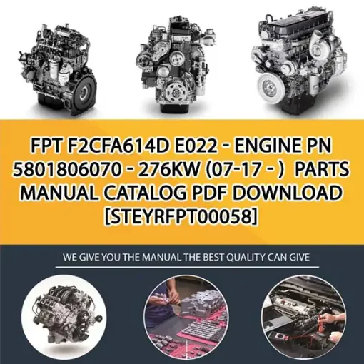 FPT F2Cfa614D E022 - Engine Pn 5801806070 - 276Kw (07-17 - ) Parts Manual Catalog PDF Download