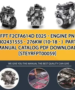 FPT F2Cfa614D E025 - Engine Pn 5802431555 - 276Kw (10-18 - ) Parts Manual Catalog PDF Download