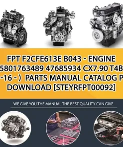 FPT F2Cfe613E B043 - Engine 5801763489 47685934 Cx7.90 T4B (01-16 - ) Parts Manual Catalog PDF Download