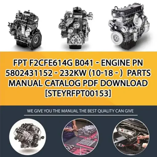 FPT F2Cfe614G B041 - Engine Pn 5802431152 - 232Kw (10-18 - ) Parts Manual Catalog PDF Download