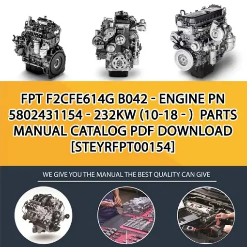 FPT F2Cfe614G B042 - Engine Pn 5802431154 - 232Kw (10-18 - ) Parts Manual Catalog PDF Download