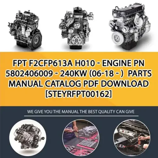 FPT F2Cfp613A H010 - Engine Pn 5802406009 - 240Kw (06-18 - ) Parts Manual Catalog PDF Download