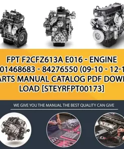 FPT F2Cfz613A E016 - Engine 5801468683 - 84276550 (09-10 - 12-13) Parts Manual Catalog PDF Download