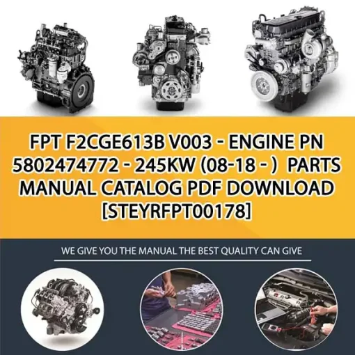 FPT F2Cge613B V003 - Engine Pn 5802474772 - 245Kw (08-18 - ) Parts Manual Catalog PDF Download