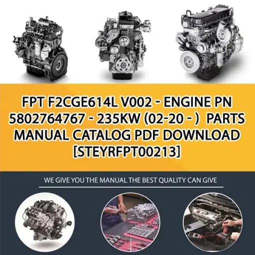 FPT F2Cge614L V002 - Engine Pn 5802764767 - 235Kw (02-20 - ) Parts Manual Catalog PDF Download