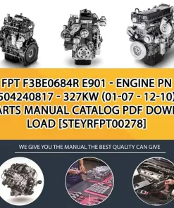 FPT F3Be0684R E901 - Engine Pn 504240817 - 327Kw (01-07 - 12-10) Parts Manual Catalog PDF Download
