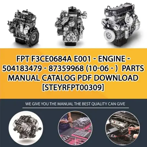 FPT F3Ce0684A E001 - Engine - 504183479 - 87359968 (10-06 - ) Parts Manual Catalog PDF Download