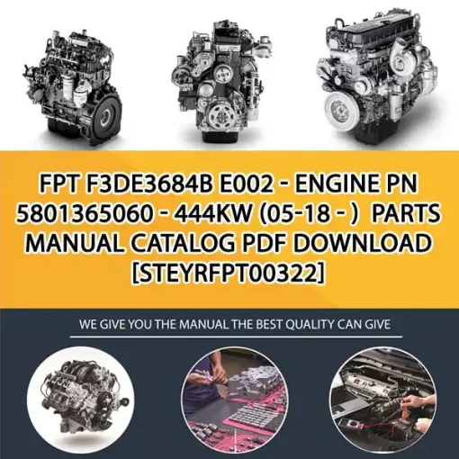 FPT F3De3684B E002 - Engine Pn 5801365060 - 444Kw (05-18 - ) Parts Manual Catalog PDF Download