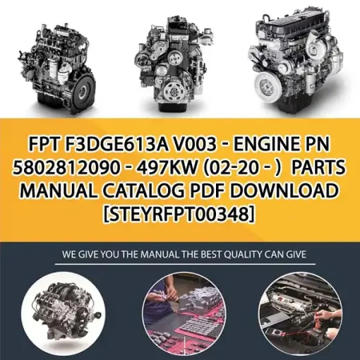 FPT F3Dge613A V003 - Engine Pn 5802812090 - 497Kw (02-20 - ) Parts Manual Catalog PDF Download