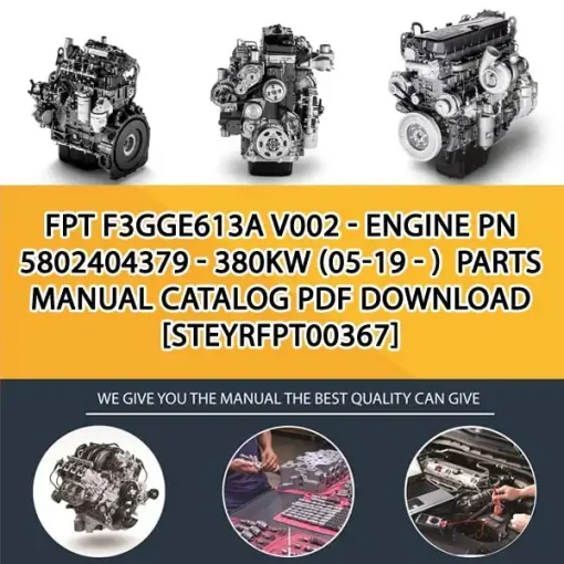 FPT F3Gge613A V002 - Engine Pn 5802404379 - 380Kw (05-19 - ) Parts Manual Catalog PDF Download
